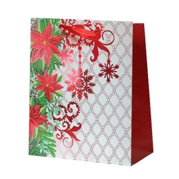 НГ Пакет подарочный бумажный (26,4х32,7х13,6) Фантазия 1/120