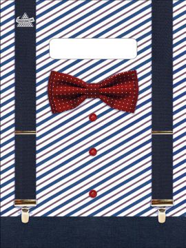 Пакет с вырубной ручкой (19х25)-30 Костюмчик 100/3000