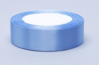 Лента атласная 25мм 25м голубая 1/5