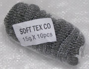 Мочалка для посуды стружка сетка S-985 SafiTex (10шт) б/н 1/12/120