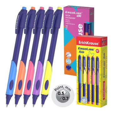 Ручка шариковая синяя узел 0,5мм ERICH KRAUSE Ergoline Kids 1/10