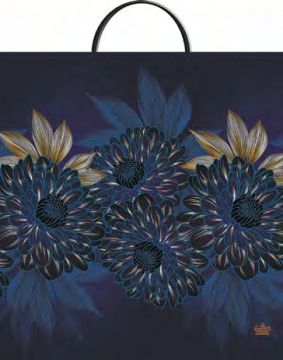 Пакет с пластмассовыми ручками (35х36)-85 Синий бархат Тико 10/100