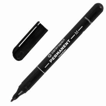 Маркер перманентный черный 1мм тонкий наконечник 2846 CENTROPEN 1/10/200