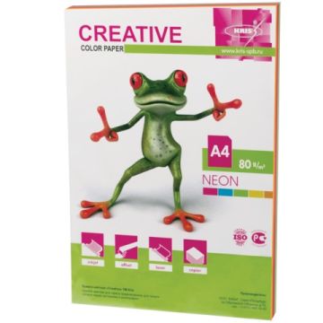 Бумага CREATIVE А4 80г/м, 50л (5цв.х10л.) неон