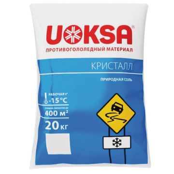 Реагент антигололедный UOKSA Соль техническая №3 20 кг до -15С 1/1