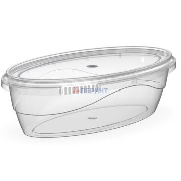 Банка Лодочка 0,33л (94мм) б/кр прозрачная Перинт 500/500