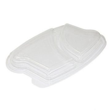 Крышка для ланч-бокса ПП КД-403 530мл. 2х-секционная прозрачная 1/250