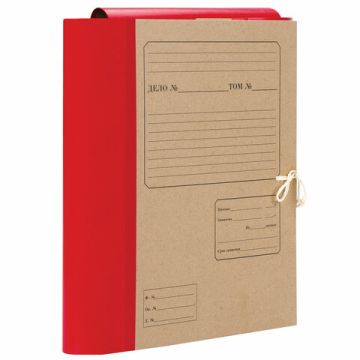 Папка архивная с завязками 120мм крафт корешок бумвинил 4 х/б завязки 1/25