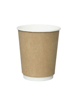 Стакан бумажный для горячего 250мл d-80мм 1сл крафт 50/1000
