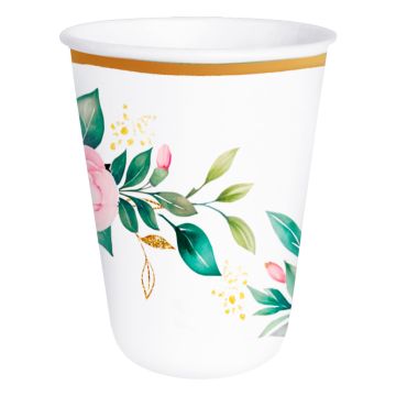 Стакан бумажный 250мл белый Романтика (10шт) 1/96