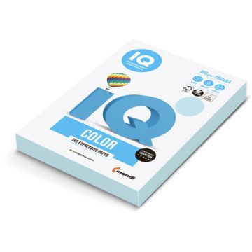 Бумага А4 250л 160 г/м2 голубая пастель OBL70 IQ (АйКью) color 1/5