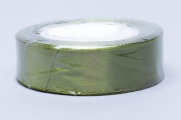 Лента атласная 25мм 25м оливковая 5/5