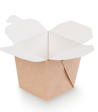 Контейнер бумажный для лапши WOK 700мл 81/103х81/103х104мм картон крафт лам OSQ Noodles XL 30/360