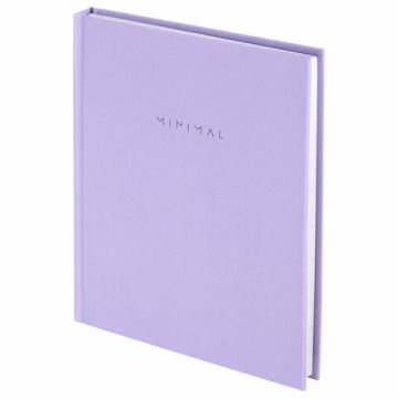 Блокнот 80л А6 110х147мм клетка твердый переплет сиреневый BRAUBERG Minimal 1/20