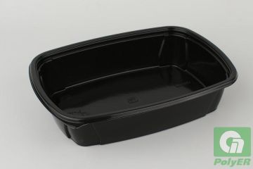 Ланч-бокс ПП 1-сек К-230х170х50мм 1000мл черный ПолиЭР 50/300 