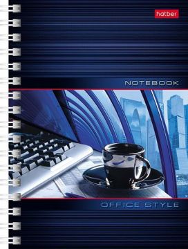 Записная книжка А6 80л гребень клетка обл мел картон Хатбер Офис 1/6/120