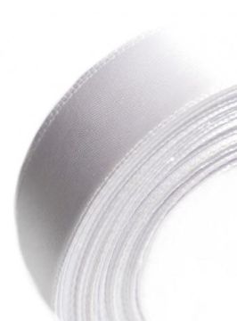 Лента атласная 15мм 25м белая 10/10