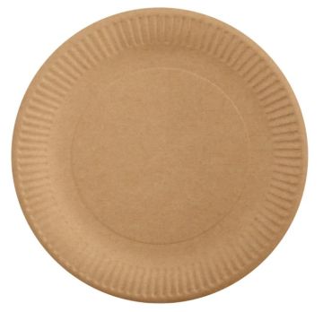 Тарелка картон d-230 крафт Aviora 100/500