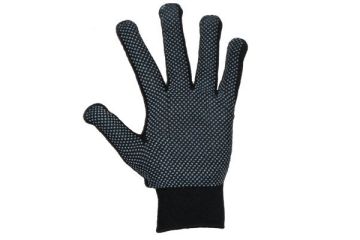 Перчатки спец нейлон ПВХ точка черный р.9-11 10/120