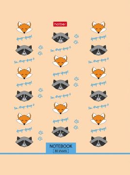 Бизнес-блокнот 80л А6 93x142мм клетка тв обложка Фырфыр и КО Хатбер 1/36