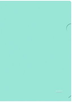 Папка-уголок А4 непрозр мята PASTEL Хатбер 0,18мм 1/20/400