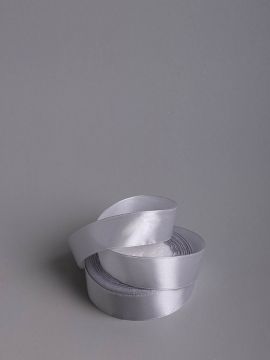 Лента атласная 25мм 25м жемчужная 1/5