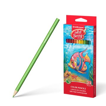Карандаши цветные 24цв деревянные шестигранные ErichKrause ArtBerry 1/6/120