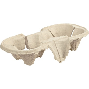 Держатель для 2-х стаканов пульпекартон 112х211х47мм Крафт 428/428 