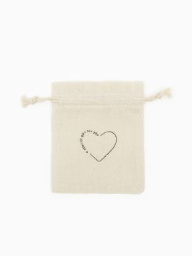 Подарочный мешок лен 10х12см бежевый Нежность лен 1/50