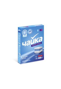 Порошок стиральный Чайка 400г Ручная стирка Свежий ветер 1/18