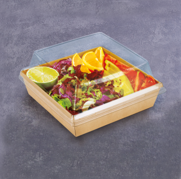 Крышка для контейнера 950мл-1250мл 165х165х40мм OneClick прозр купольная 1EA 50/300 