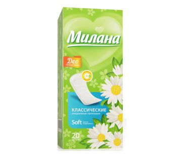 Прокладки ежедневные Милана Классик део софт Летние травы 20шт 1/48