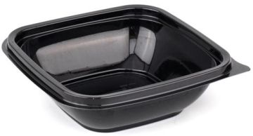 Контейнер ПЭТ 250мл (126х126х39) СпК-1212 Кубик черный ПолиЭр 50/500 