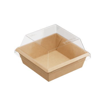 Крышка для контейнера 550мл 130х130х40мм OneClick прозр купольная 1EA 50/400