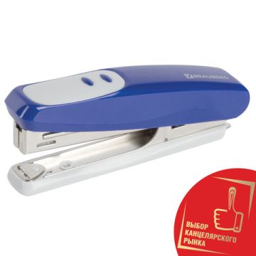 Степлер №10 BRAUBERG 12л синий, ГАРАНТИЯ 5 ЛЕТ
