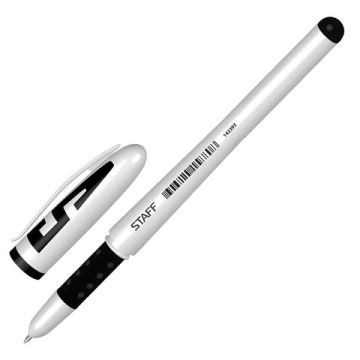 Ручка гелевая черная иг узел 0,5мм линия 0,35мм STAFF Manager GP-196 1/12