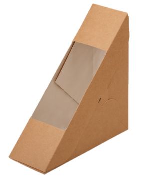 Контейнер бумажный Сэндвич бокс треугольный 131х131х51 OSQ SANDWICH 50 50/450 