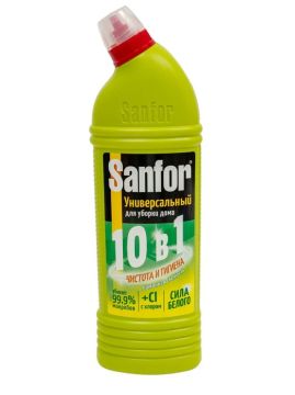 Средство жидкое 750мл чистящее Санфор-гель 10 в 1 Свежесть лимона 1/15