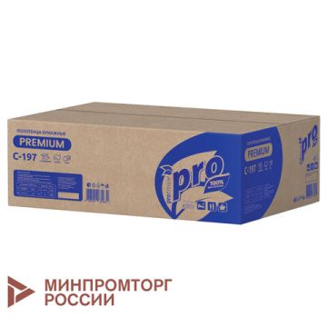 Полотенца бумажные 2сл 200л белые 22х21см V-сложениеPROtissue (H3) PREMIUM 1/20