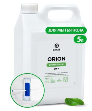 Средство жидкое для мытья полов низкопенное концентрат канистра 5л  Orion Грасс 1/4