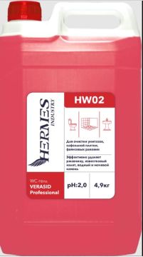 Средство жидкое 4,9кг чистящее гель WC-Gel PROFESSIONAL VERASID  HW02 Hermes Indastry 1/4