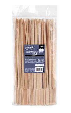 Пика для гамбургера Гольф (бамбук) 25 см (100шт) Aviora 1/100