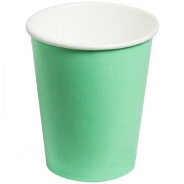 Стакан бумажный для горячего 350мл d-90 Мятный 50/800