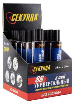 Клей 30мл Секунда 88 универсальный особопрочный 1/10/60