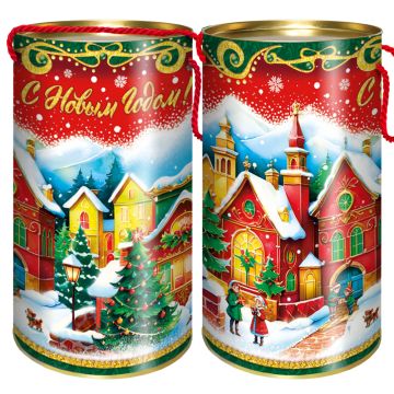 НГ Туба картонная до1кг d12см высота 22см Зимние забавы 1/9