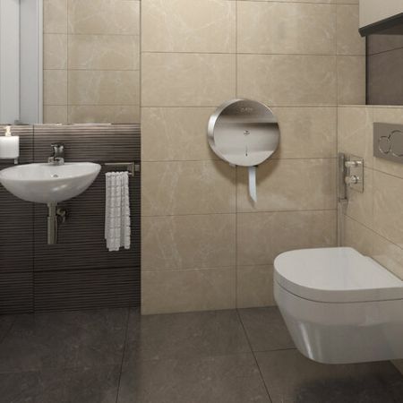 Диспенсер для туалетной бумаги  LAIMA PROFESSIONAL INOX (Система T1)большой нерж сталь 1/10 (Клиент)