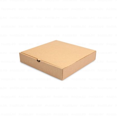 Коробка под пиццу 250х250х40мм бурая гофро 50/50