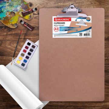 Доска-планшет с прижимом А3 32х46см МДФ BRAUBERG ECO 1/24 (клиент)