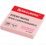 Блок самоклеящийся 76х76мм 100л  розовый пастель BRAUBERG 1/12/384