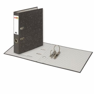 Папка-регистратор А4 50мм STAFF Basic БЮДЖЕТ мрамор 50 мм без уголка черн. корешок 1/30
